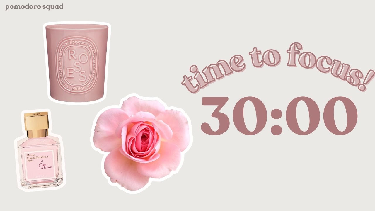 🎀 2 hour clean girl study with me session - 30 min focus, 10 min break  pomodoro – lofi music ♡