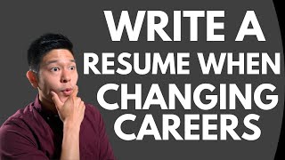 How to write a resume when changing careers  Resume tips for career switches