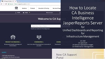 How to Locate CA Business Intelligence JasperReports Server Software