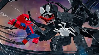 Minecraft pe (örümcek adam ve Venom karşılaşıyor)😲😲😲