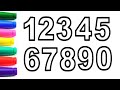 Coloring and Learning Numbers for Toddlers | Learn Colors and Numbers