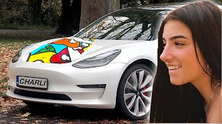 My First Custom Tesla!! 🚘🚗 ft. Charli D'Amelio & ZHC (Giveaway)