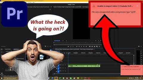 How To Fix File Uses Unsupported Video Compression Type vp09 | Adobe Premiere Pro Codec Error