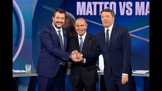 Matteo Renzi a confronto con Matteo Salvini (15/10/2019)