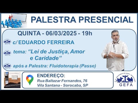 Assista: Palestra Presencial c/ EDUARDO FERREIRA (06/03/2025)