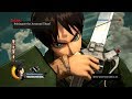 Attack on Titan Wings of Freedom Eren vs Reiner 99+ Perfected Gear Gameplay