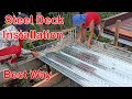 Steel deck installation pinaka madaling paraan at pinaka tipid sa gatos