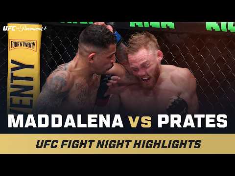 Thumbnail for ROUND 3 TKO 💪 | Jack Della Maddalena vs. Carlos Prates | UFC Fight Night Mini Fight Highlights