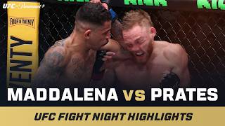 ROUND 3 TKO 💪 | Jack Della Maddalena vs. Carlos Prates | UFC Fight Night Mini Fight Highlights