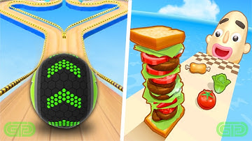 Going Balls Super Speedrun Vs Sandwich Runner Walkthrough Android iOS Gameplay