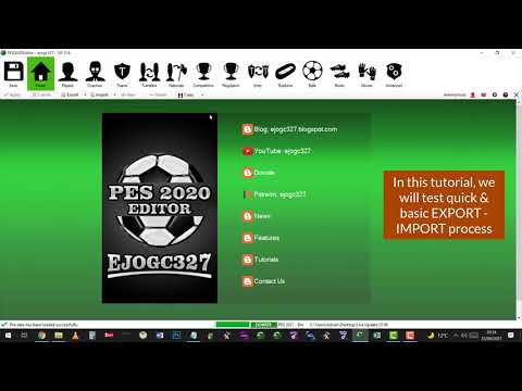 Pes Editor Tutorial - Live Update files, first load & player IMPORT-EXPORT