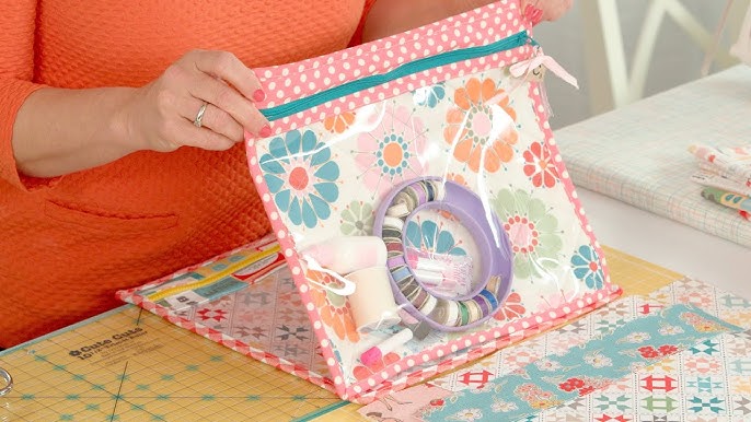 How to make an easy WIP Project Bag with Vinyl and a Zipper