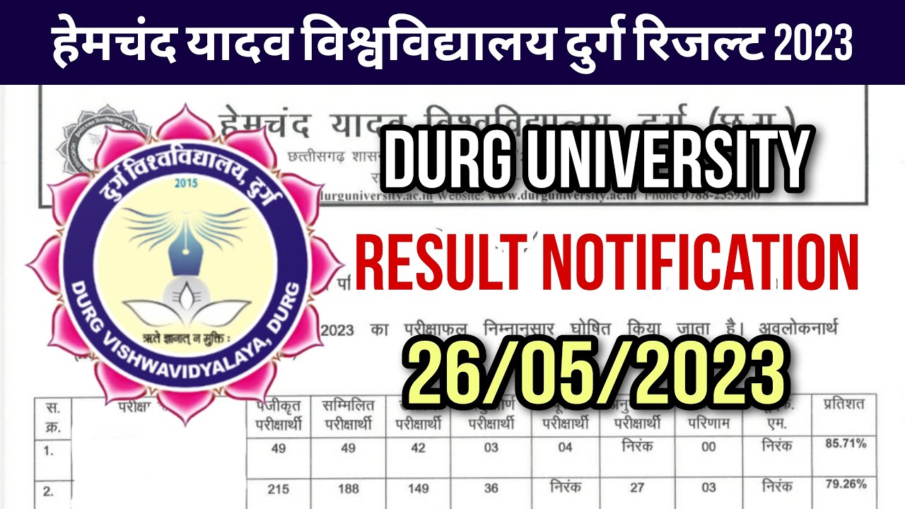 durg university results 2023 // durg university result 2023 // durg