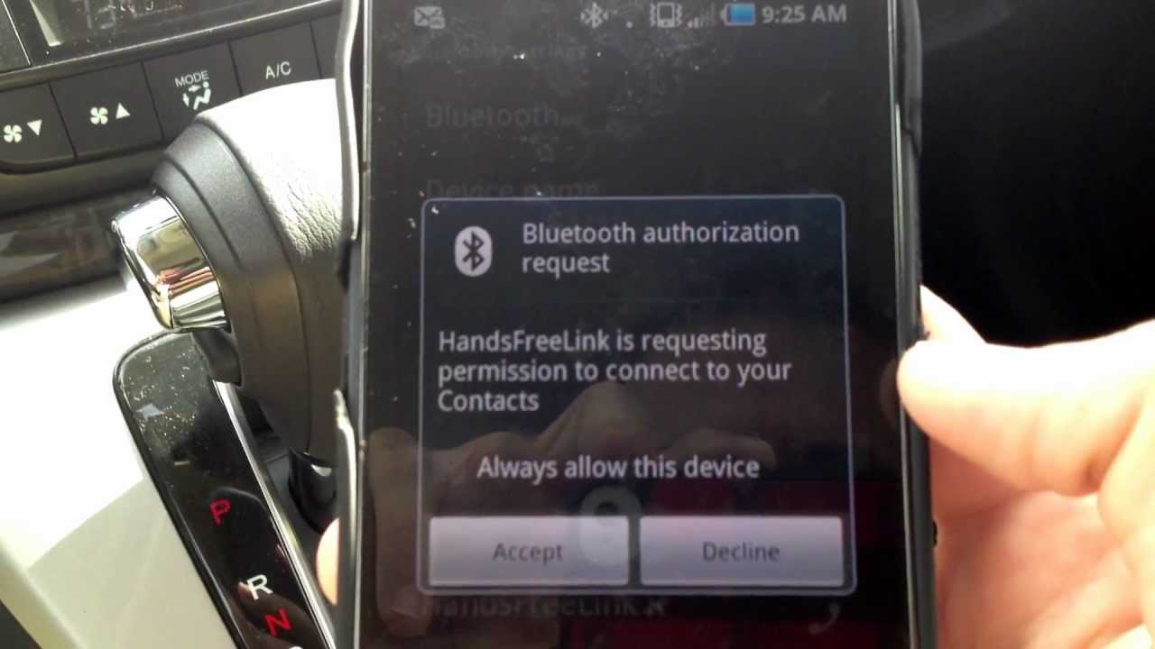 Diy Tutorial - How To Pair An Android Smartphone To Honda's Handsfree Link System - Youtube