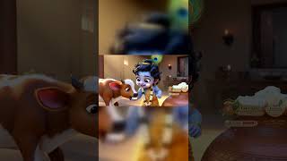 Little Krishna Steals Butter 🧈 | Cute Krishna Story | Vrindavan #krishnabhakti News