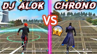 DJ Alok VS Chrono Running Speed Test | Free Fire Battlegrounds.