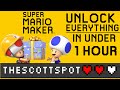 How to: Unlock EVERYTHING in Super Mario Maker in Under 1 Hour