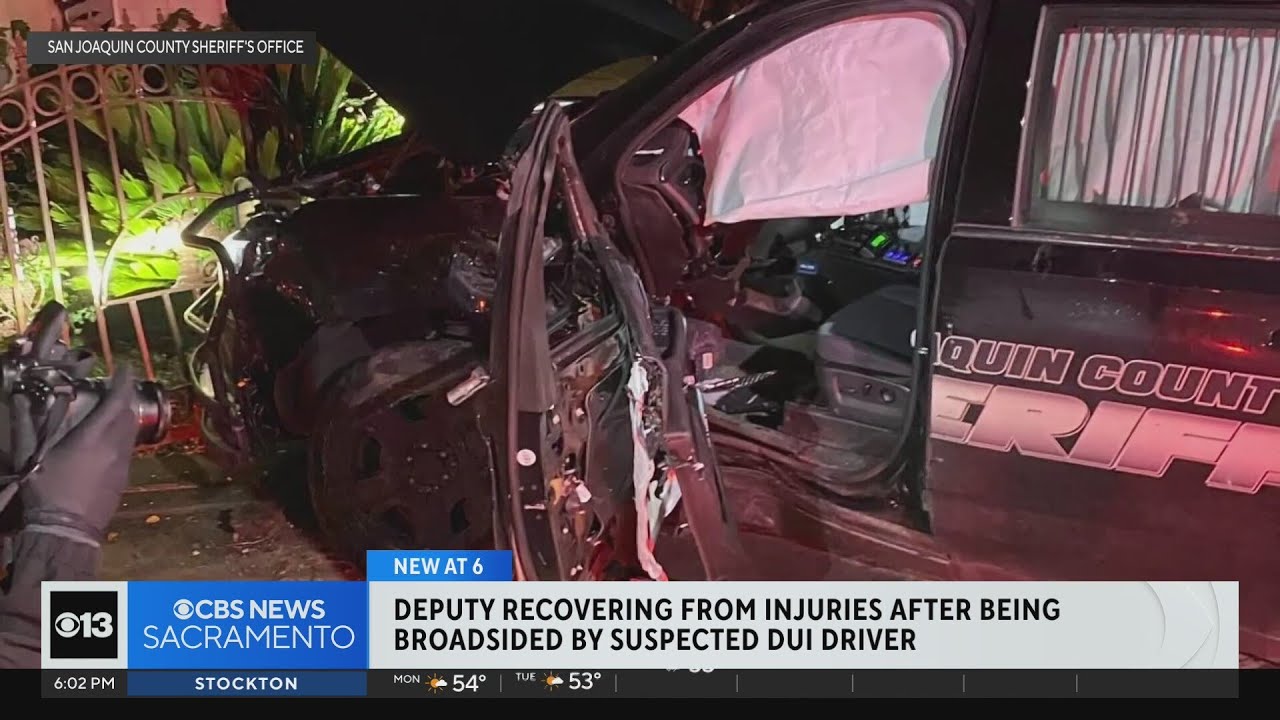 Deputy injured in Stockton crash, suspect arrested for drunk driving ...