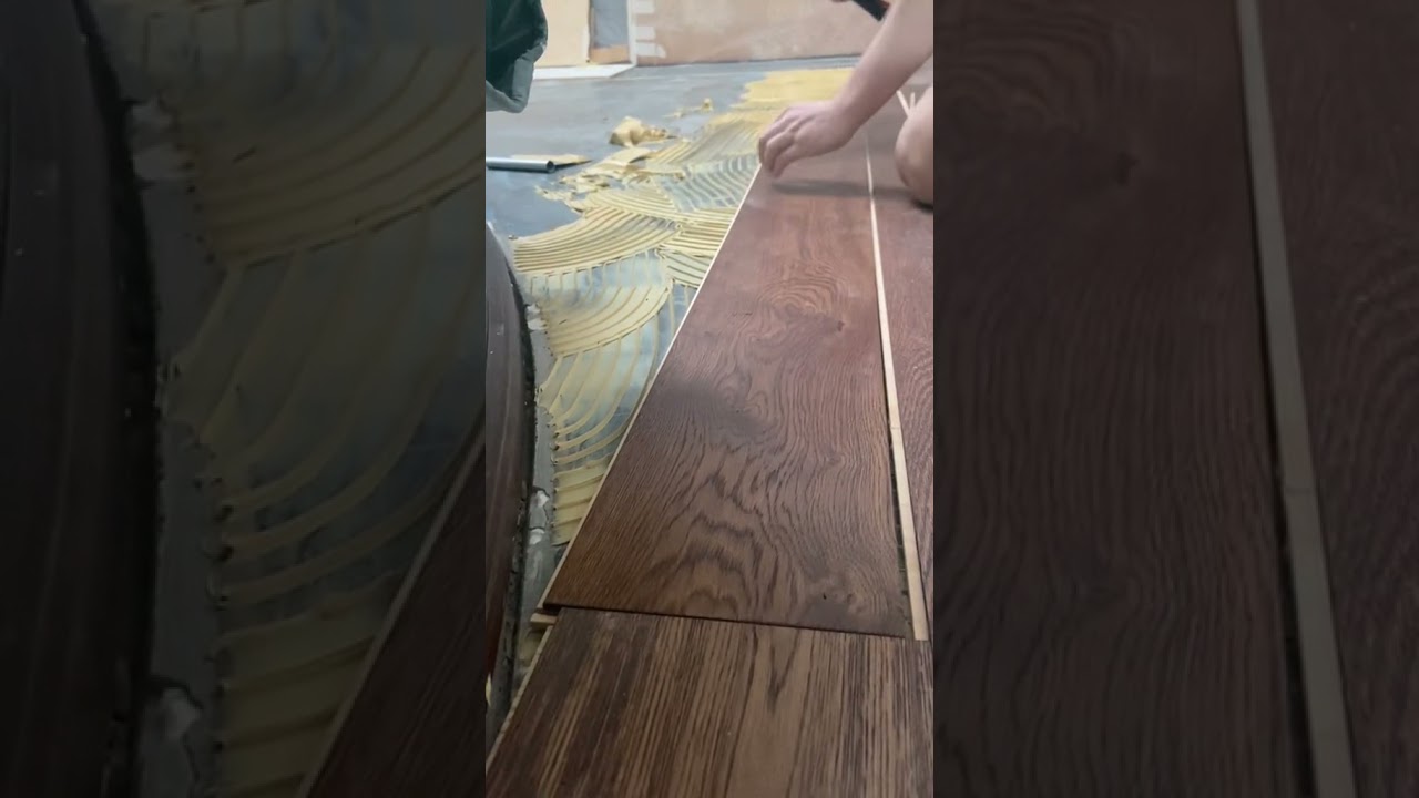 Инженерная доска укладка на клей - YouTube