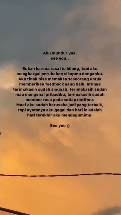 aku mundur ya || story wa
