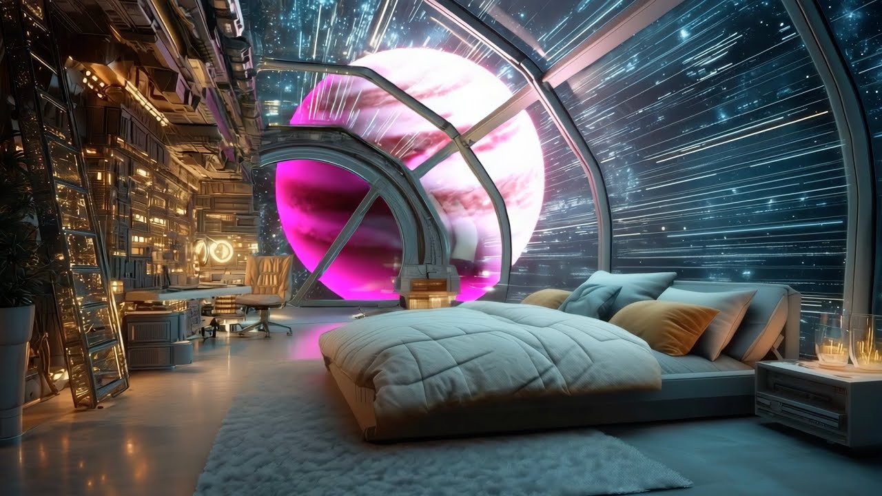 8 Hour Celestial Discovery Voyage | New Worlds as Starships Pass | Space Ambient Sleep Music [4K]