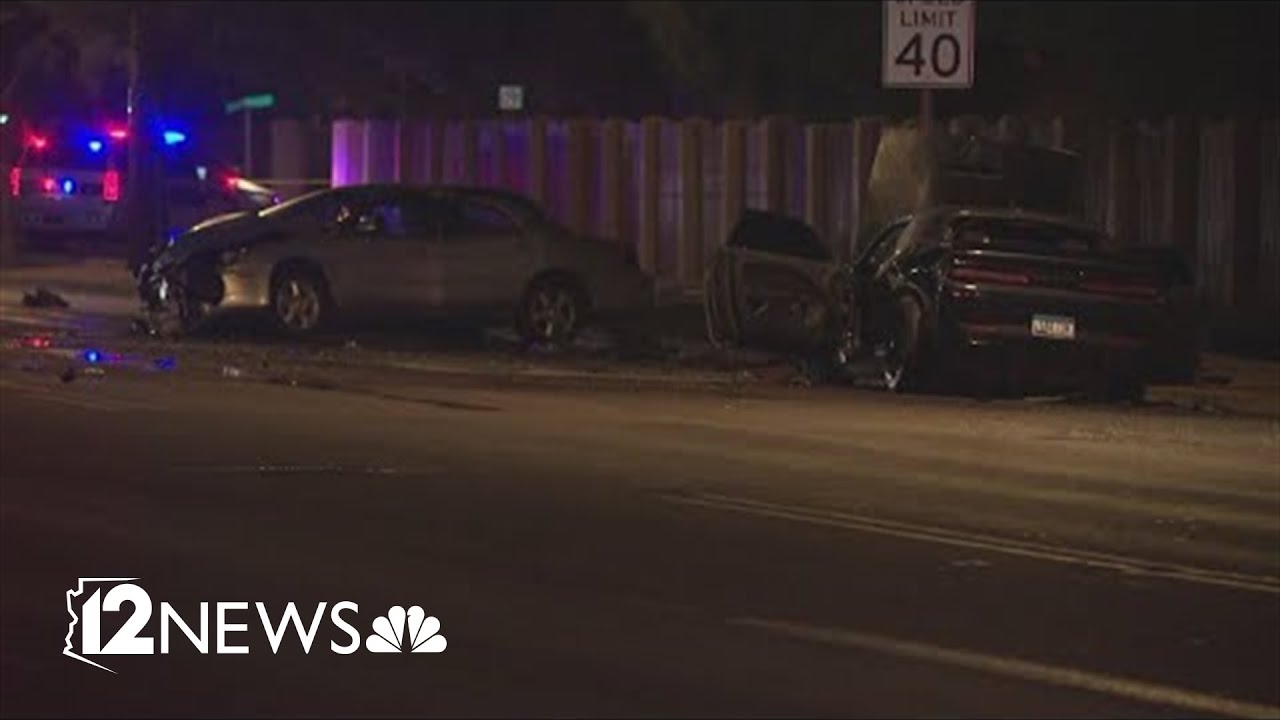 4 taken to hospital, including a child, after fiery Phoenix crash - YouTube