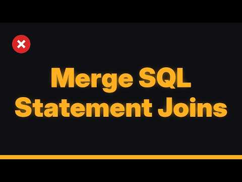 SQL merge statement with Joins