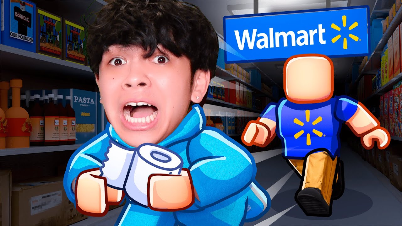 НОЧЬ в WALMART в Roblox?! (ВЫГНАЛ)