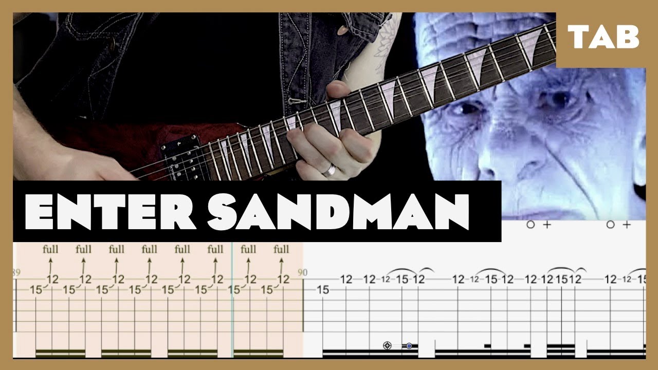 Enter Sandman Metallica Cover | Guitar Tab | Lesson | Tutorial