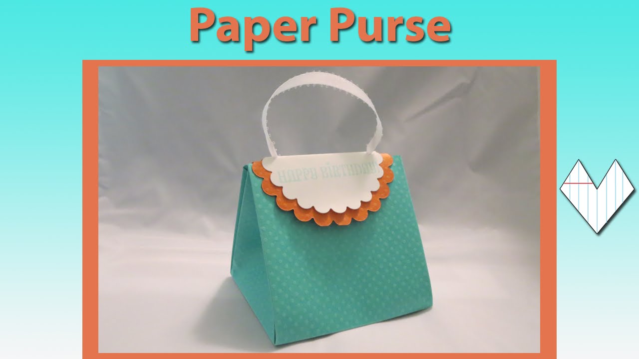 DIY Paper Handbag | Easy Origami Paper Purse | Paper Craft Ideas | DIY Paper  Handbag | Easy Origami Paper Purse | Paper Craft Ideas Watch More  Youtube.com/littlecrafties Website www.thelittlecrafties.com Buy Craft... |