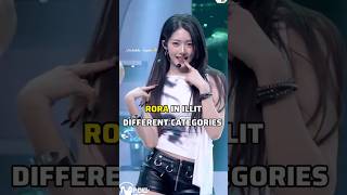 RORA IN ILLIT different categories (imo) #rora#babymonster#illit#kpop#twinkletopic#shorts