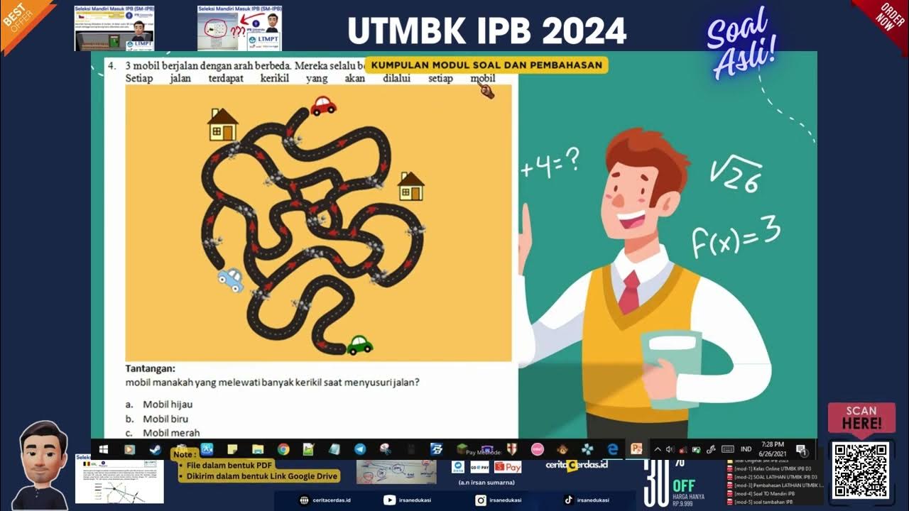 Latihan soal utmbk ipb 2024 seleksi mandiri ipb vokasi sarjana ct