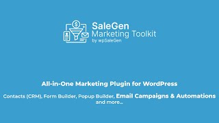 Email Campaigns &amp; Automations for WordPress — SaleGen Marketing Toolkit