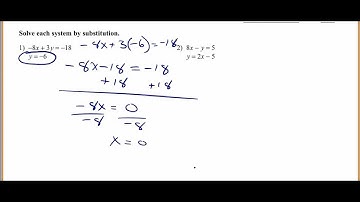 Solving systems of equations by substitution