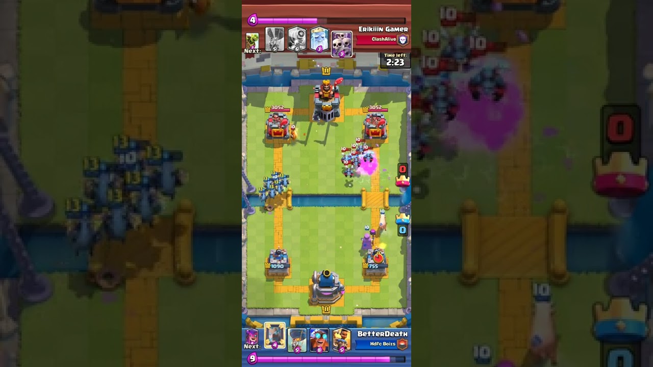 Mother witch and ice wizard clutch in clash Royal👑 😵😩.........