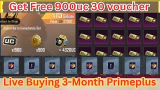 Get Free 900 UC 30 voucher| Live buying 3 month Prime plus 6840 | Get Free Rewards | PubG Explainer screenshot 4