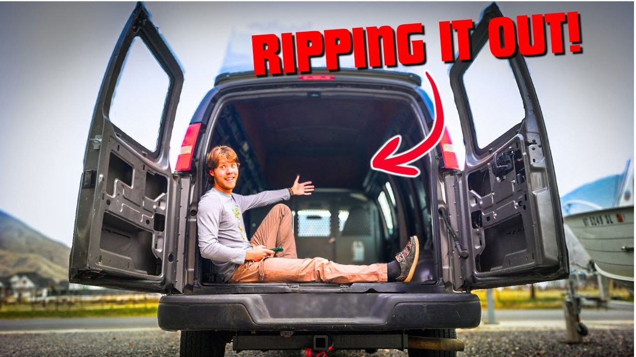 Van Riced Out RIPPING EVERYTHING OUT… Day 1 of My Van Build Begins! - YouTube