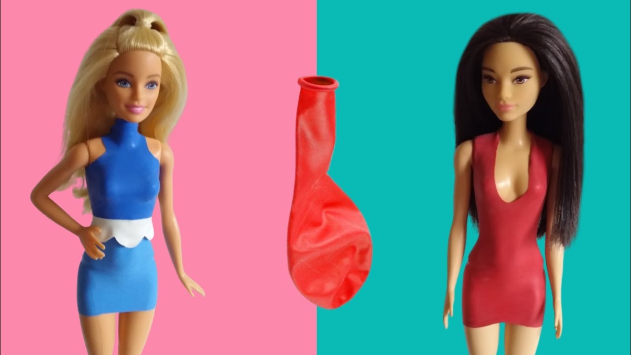 COMO FAZER ROUPA DE BONECA COM BALÃO BEXIGAS  Como fazer roupas, Roupas  para barbie, Roupas para bonecas