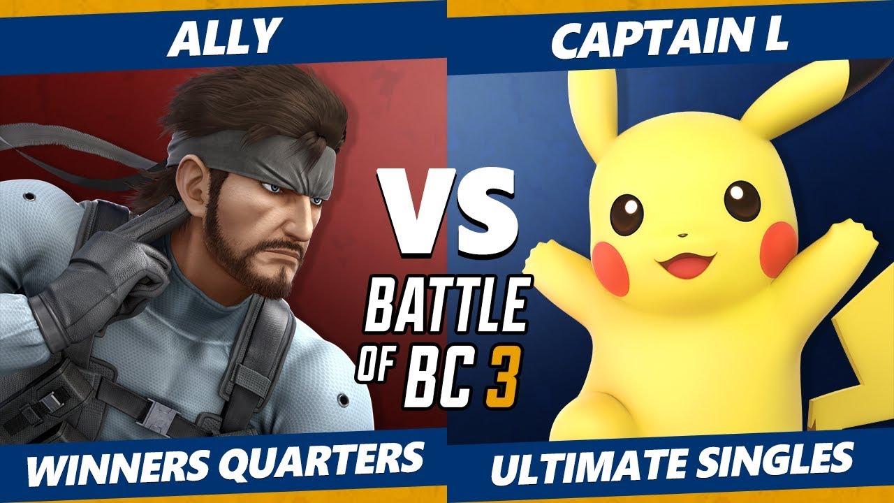 Smash Ultimate Tournament - Ally (Snake, Mario) Vs. Captain L (Pikachu, Pichu) BoBC3 SSBU W Quarters