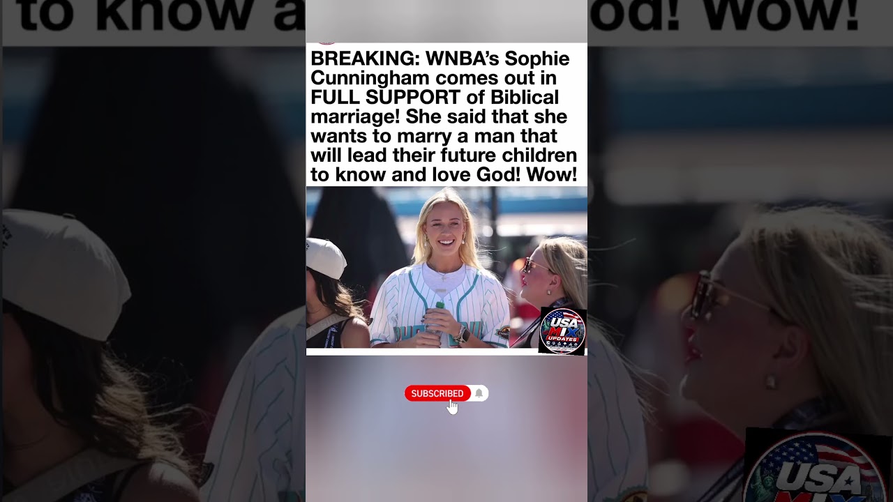 ⁣WNBA Star Sophie Cunningham Breaks Internet With Bold Stand on Traditional Values!#Shorts#wnba