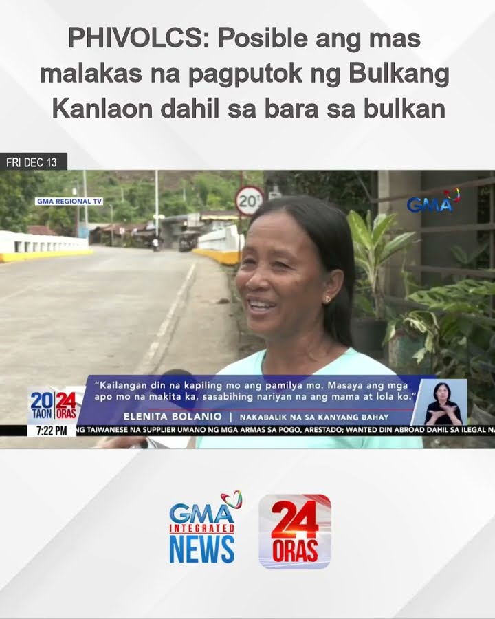 PHIVOLCS: Posible ang mas malakas na pagputok ng Bulkang Kanlaon dahil sa bara sa bulkan | 24 Oras