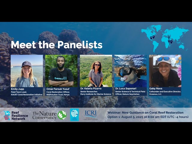 New Guidance on Coral Reef Restoration Webinar: Option 1
