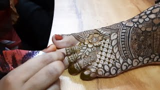 Beautiful & Attractive Bridal Mehndi Designs Full Video | Dulhan Leg Mehndi Designs | Easy Henna Art