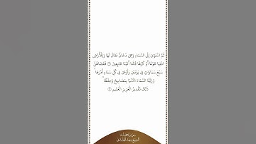 تلاوة في دقيقة | سورة فصلت | الآيات من ١١ إلى ١٢ | الشيخ سعد الغامدي