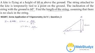 Class 10 NCERT Maths | Ch 9: Some Application Of Trigonometry | Ex 9.1 Q5 Solution screenshot 5