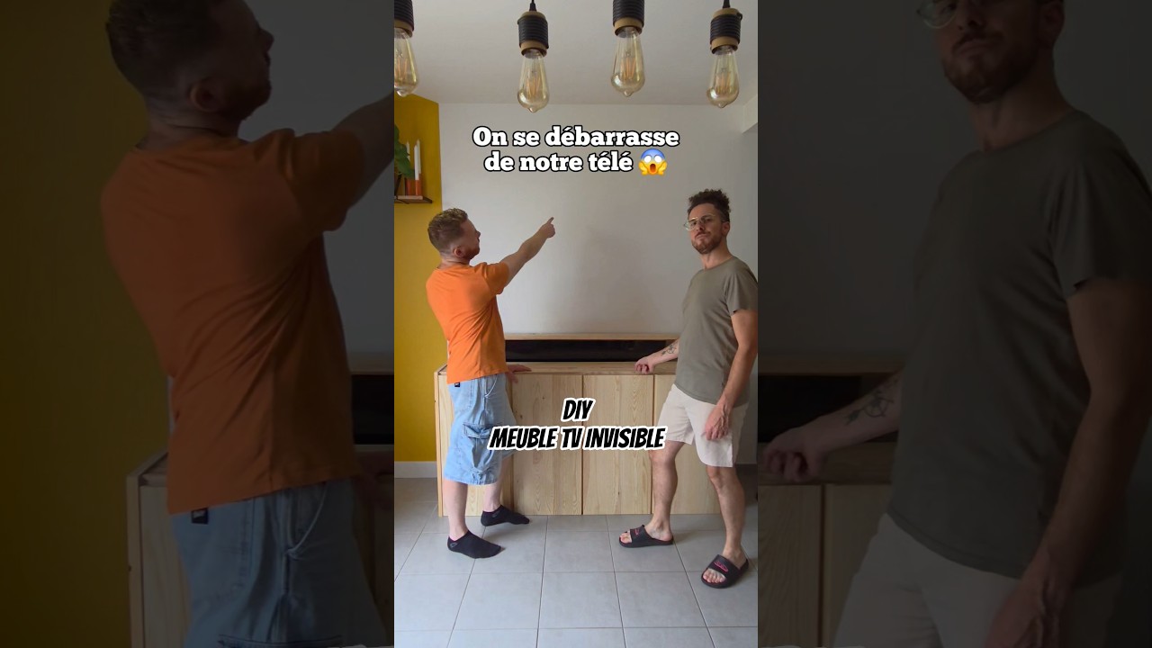 DIY meuble TV invisible pour nos soirées cinéma ! ✨️ IKEA HACK