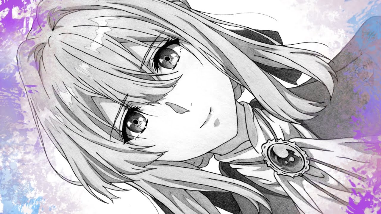 Как нарисовать Вайолет Эвергарден | Фиолетовый Эвергарден | Пошаговое руководство