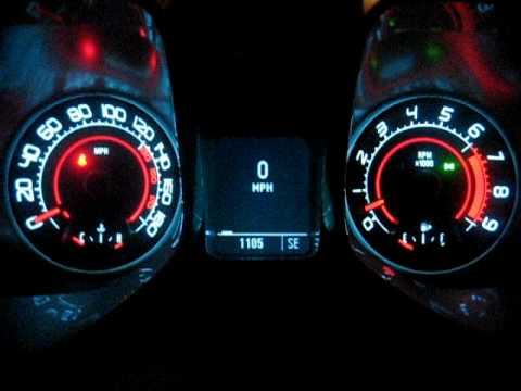 2010 Camaro Car Start Up Gauges