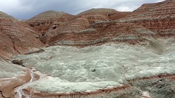 Aerial Over a Mars-Like Landscape 🚀🟥 | Otherworldly Red Desert in 4K#travel #mountains #paradise