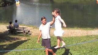 Les Contamines-Montjoie se mettent au slackline